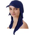 thumbnail image 1 of CoCoMangos Women Peaked Chemo Cap Sun Protection Baseball Cap Newsboy Hat Elastic Soft Pre Tied Headscarf Hair Loss Turbans, 1 of 5