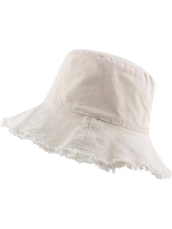 Women Solid Cotton Bucket Hat Summer Fishmen Hunting Driving Cycling Sun Cap