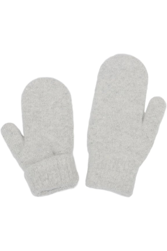 Women Warm Knit Mittens - Winter Soft Warm Elastic Faux-Rabbit-Fur Gloves Mittens for Cold Weather