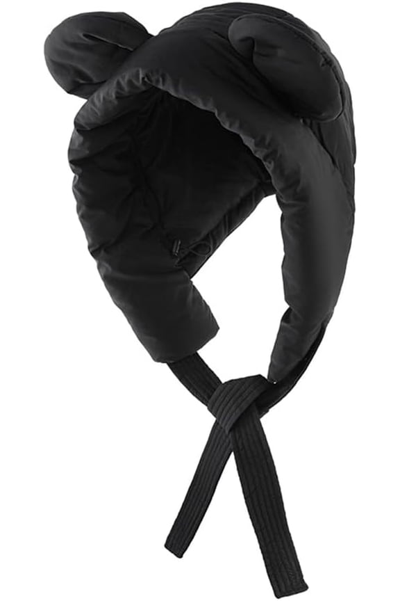 Women Winter Down Hat Windproof Waterproof Lightweight Hood Hat Hooded Scarf Hats Extra Warm Earflap Beanie Cap