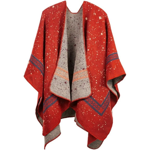 CoCoMangos Women's Casual Pashmina Shawls and Wraps Open Front Poncho Cape Reversible Travel Blanket Scarf Cardigan Shawls