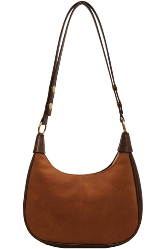 Women's Casual Suede Shoulder Bag Leather Hobo Crossbody Bag Fashion Purse Slouchy Tote Bag for Work Travel