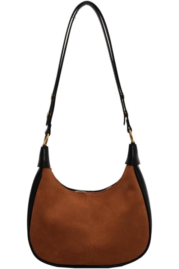 Women's Casual Suede Shoulder Bag Leather Hobo Crossbody Bag Fashion Purse Slouchy Tote Bag for Work Travel