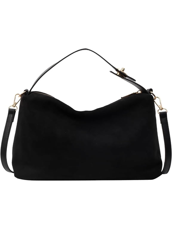 Women's Cloud Crossbody Bags Lightweight Shoulder Bag Retro Suede Purse Fashion Top-handle Travel Tote Handbag