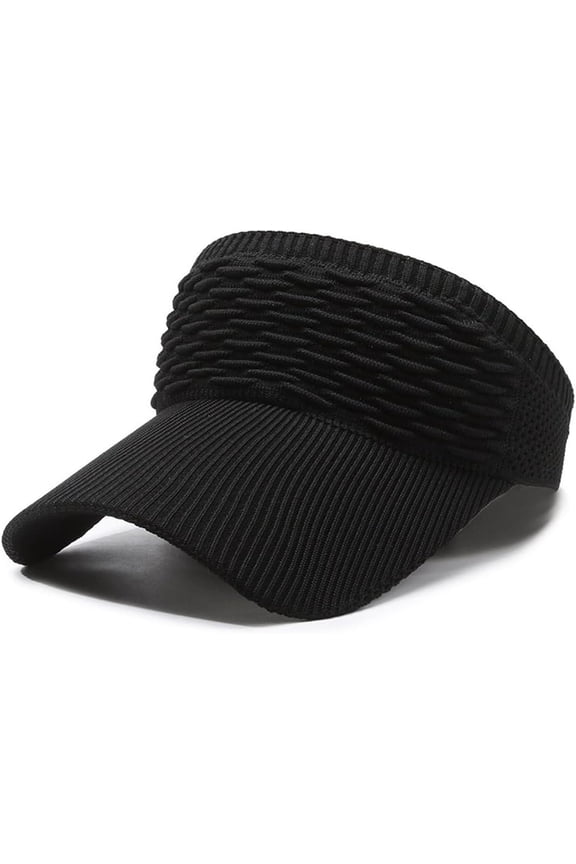 Women's Lady's Summer Cool Knit Baseball Cap Visor Skull Beanie Outdoor Runner Cap with Tail Hole