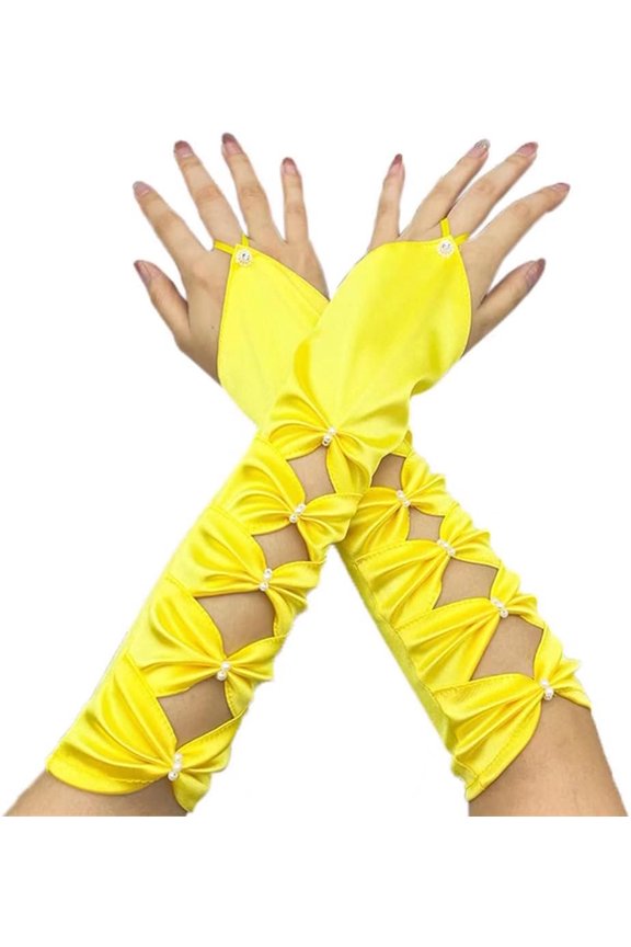 Women's Long Satin Opera Gloves - Evening Party & Stage 1920s Style