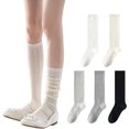 thumbnail image 1 of CoCoMangos Women's Sheer Slouch Knee High Socks Argyle Pattern Calf Boot Stockings, 1 of 7
