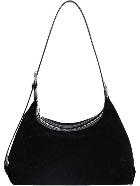 Women's Soft Faux Suede Slouchy Hobo Purse with Zipper Closure,Adjustable Strap,Crossbody Shoulder Tote Bag for Fall 2025
