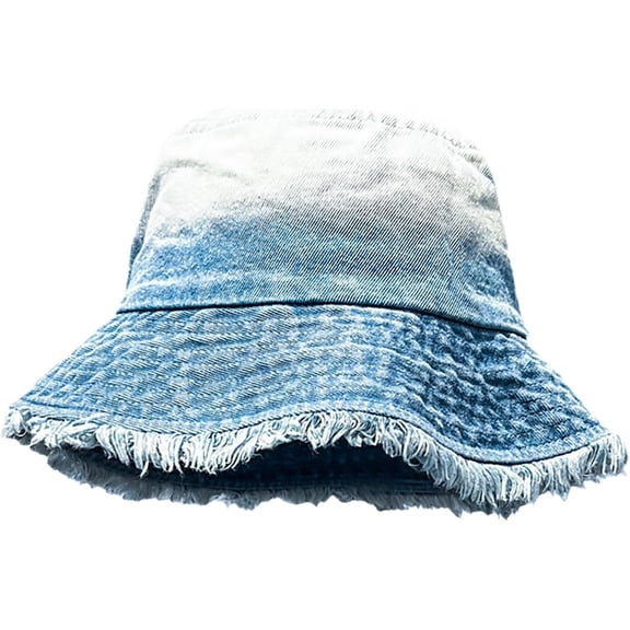 CoCoMangos Women’s Vintage Frayed Color Block Bucket Hats Trendy Washed Cotton Fisherman Caps Distressed Slouchy Fishing Hats