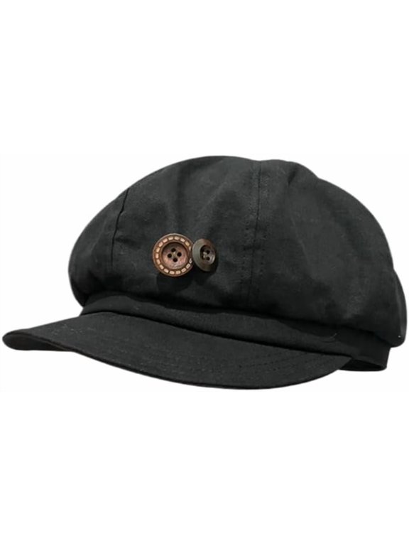 Women’s Vintage Newsboy Cap Y2K Japanese Aesthetic Button Beret Painter Hat Cutecore Cabbie Hat Outing Octagonal Cap