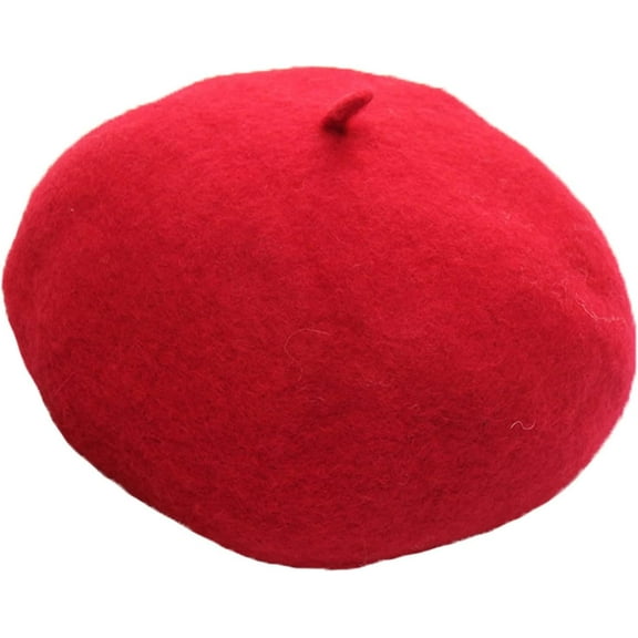 CoCoMangos Women's Woolen Berets Hat Thick Beret Ladies Autumn and Winter British Painter Hats Bud Cap Pure Color Wild