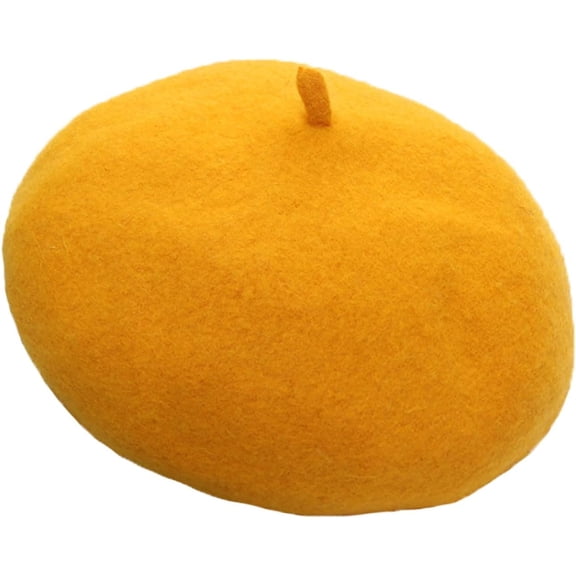 CoCoMangos Women's Woolen Berets Hat Thick Beret Ladies Autumn and Winter British Painter Hats Bud Cap Pure Color Wild