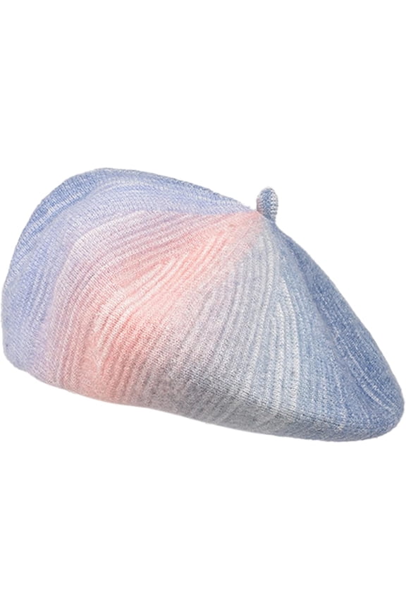 Womens Casual Classic Knit Wool Beret Hat Light Warm Fall Winter Beanie for Women
