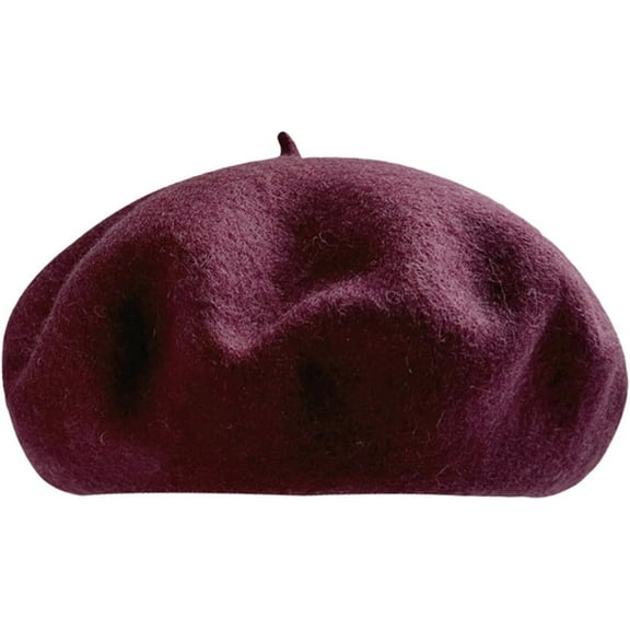 CoCoMangos Womens Classic French Style Beret Hats Fashion Solid Color Beanie Caps Stretchable Winter Warm Wool Artist Hats