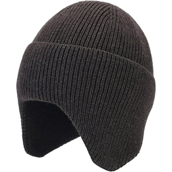 CoCoMangos Womens Ear Flap Beanies Outdoor Soft Warm Winter Hats with Earflap Stretchy Windproof Knit Skull Caps Ear Warmer