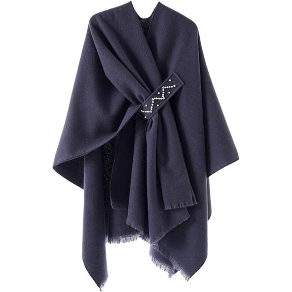 CoCoMangos Womens Pashmina Shawls and Wraps Cross Front Shawl Wraps for Women Knitted Poncho Soft Cape Warm Cardigan for Travel