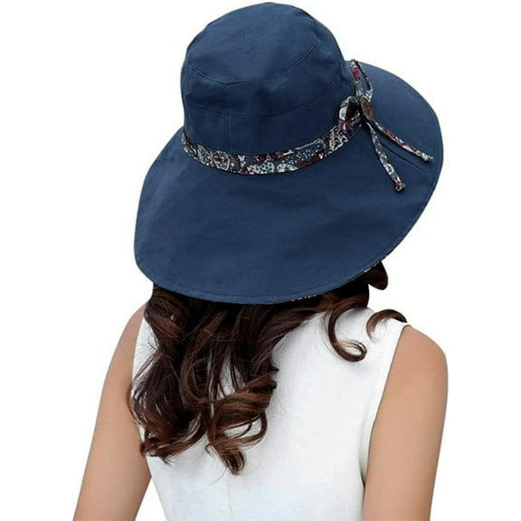 CoCoMangos Womens Reversible Wide Brim Bucket Hats Packable Summer Travel Caps Outdoor UV Protection Beach Hiking Fishing Hat