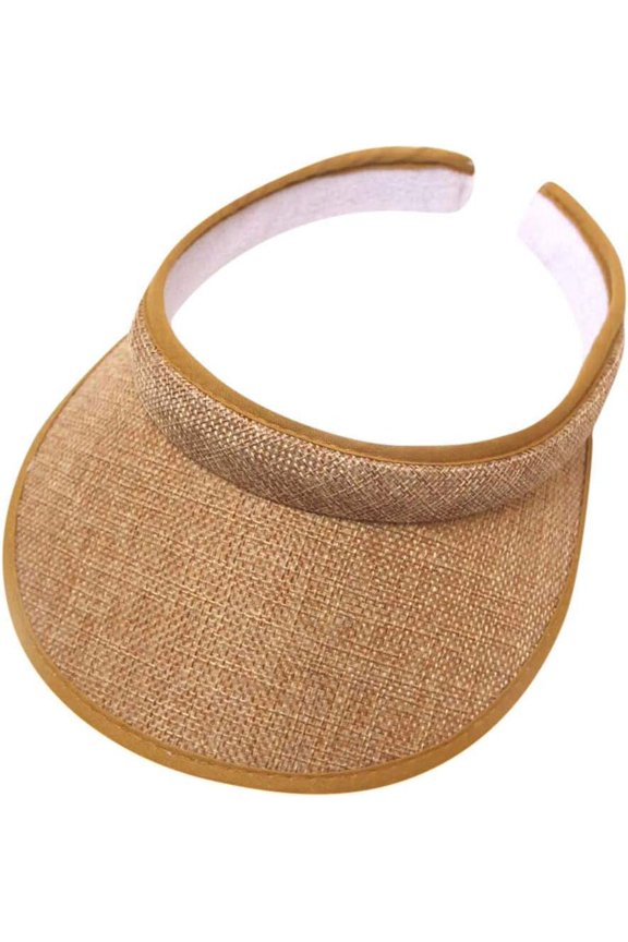 Womens Sun Visor Hats Summer Roll-Up Clip On Wide Brim Visors Sports Running Travel Sunshade Foldable Beach Hats