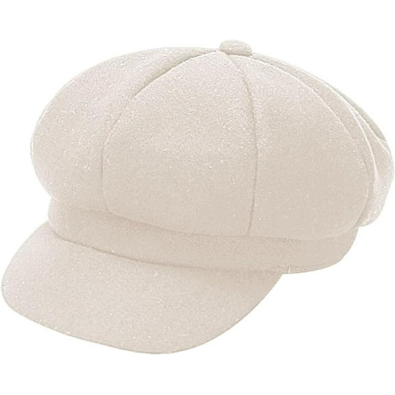CoCoMangos Womens Winter Warm Solid Beret Newsboy Hats Vintage Foldable Painter Hats Outdoor Casual Cold Resistant Octagonal Caps