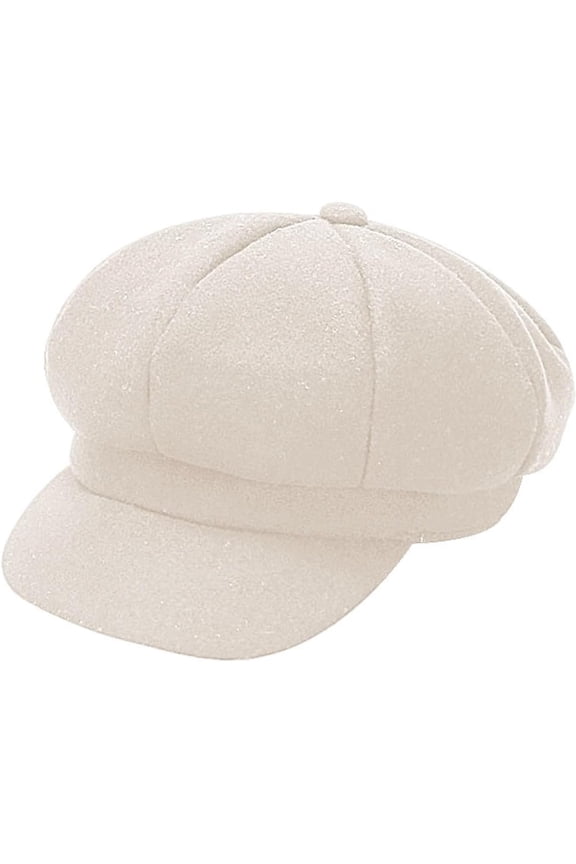 Womens Winter Warm Solid Beret Newsboy Hats Vintage Foldable Painter Hats Outdoor Casual Cold Resistant Octagonal Caps