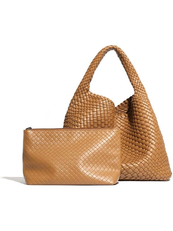 Woven Leather Tote Bag for Women Woven Bag Top-handle Shoulder Bag Hobo Bag Crossbody Handbag Women