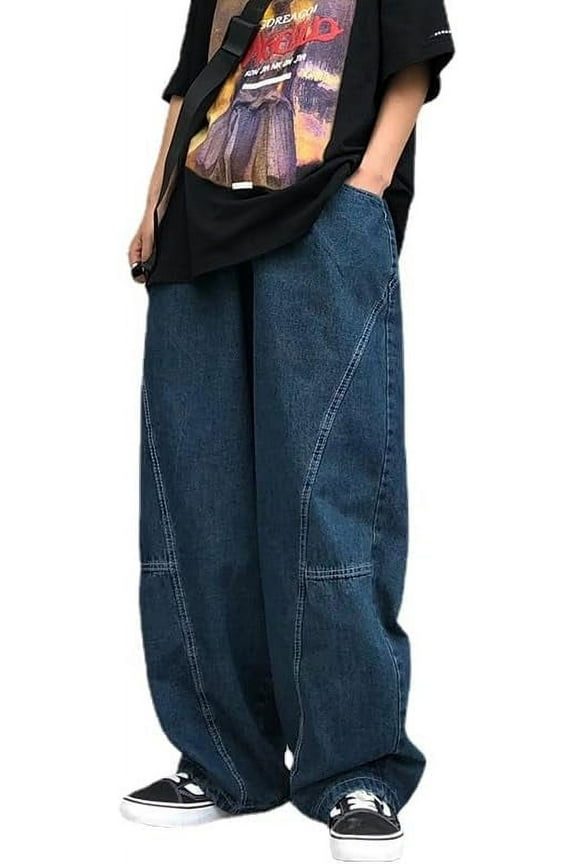 Y2K Baggy Jeans Women's Grunge Wide Leg Denim Pants Emo Goth Cargo Track Pant Acubi Clothing Fairycore Streetwear