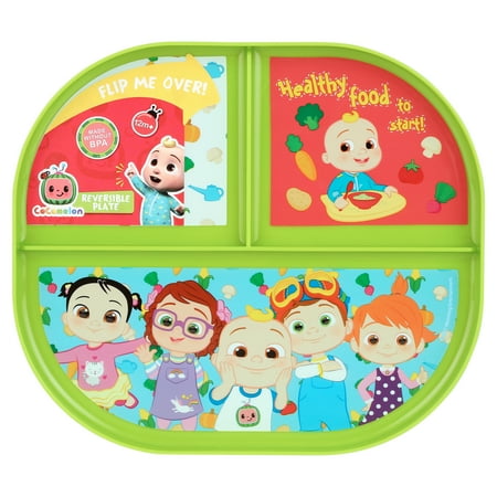 CoComelon 2-Sided Plate - Dishwasher Safe Toddler Plate