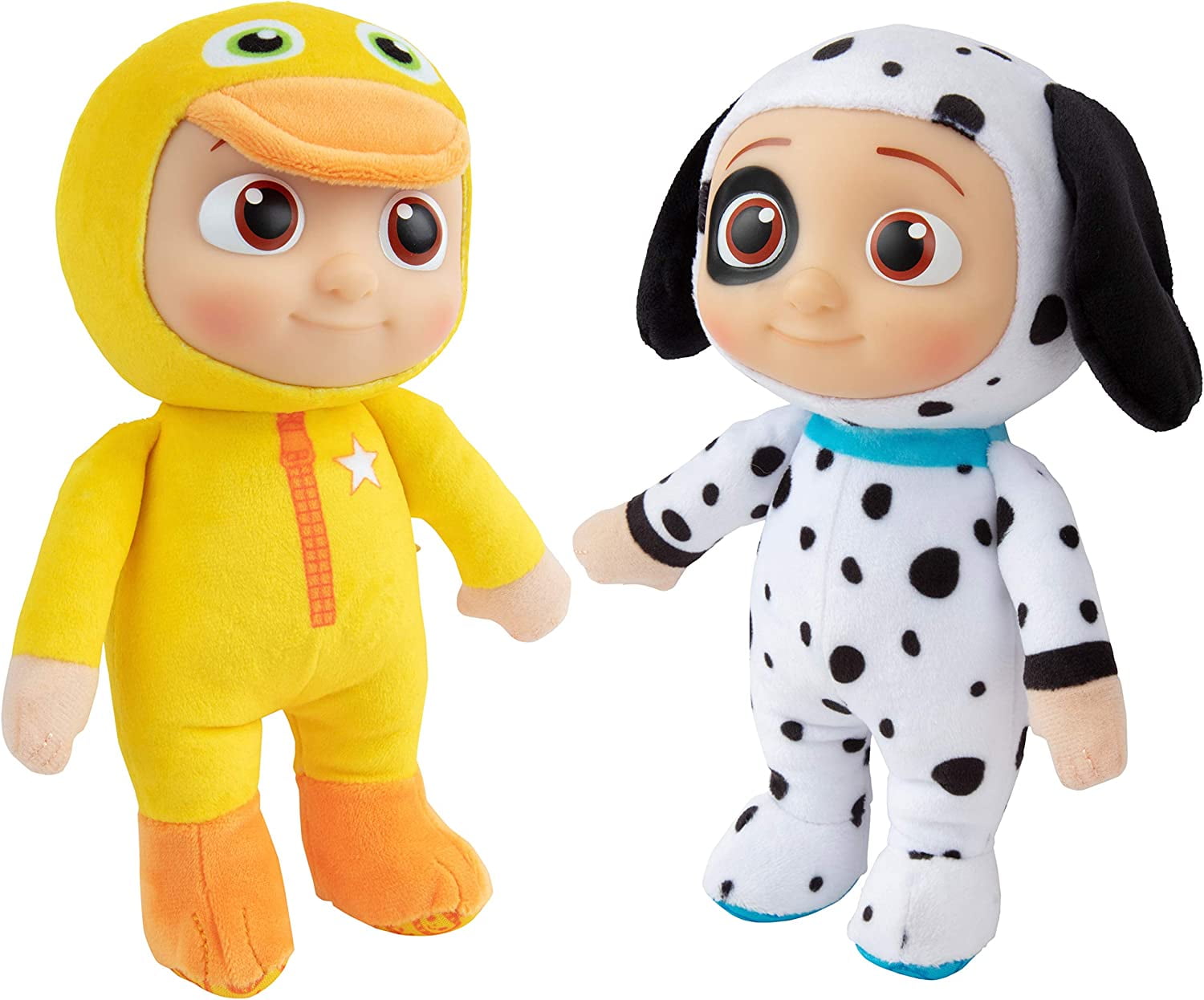 CoComelon 8-Inch JJ Puppy & Duck Plush 2-Pack - Officially Licensed - Soft Stuffed Animal Plushie Doll Toys - For Kids, Boys, Girls, Toddlers, Preschoolers - 18+ months