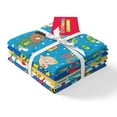 thumbnail image 1 of CoComelon 18" x 21" 100% Cotton CoComelon, Blue, for Quilting & Sewing, 5 Pieces, 1 of 6