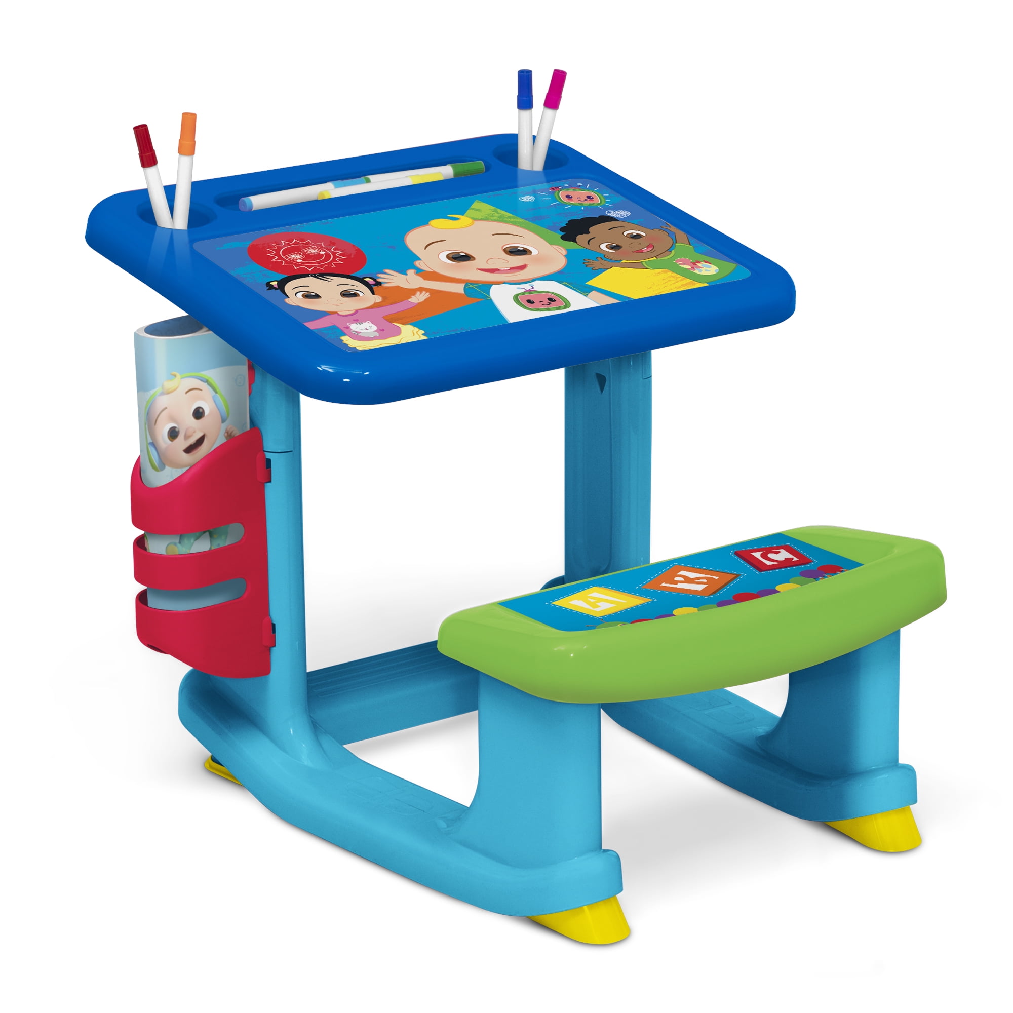 2 in 1 Magnetic Writing Board Building Blocks Kids Activity Table