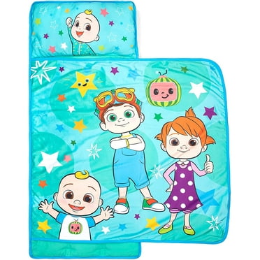 CoComelon Friends Kids Nap Mats, 100% Microfiber, Blue