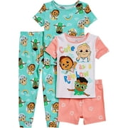 CoComelon Girls' 4 Piece Pajama Set, Sleepwear