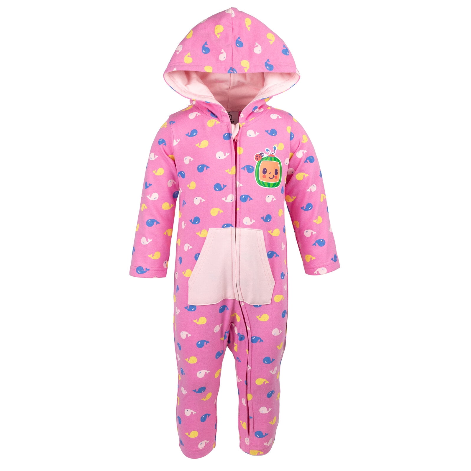 CoComelon Infant Baby Boys or Girls Fleece Zip Up Coverall Infant to Toddler