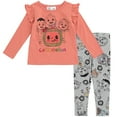thumbnail image 1 of CoComelon JJ Cody Nina Toddler Girls T-Shirt and Leggings Outfit Set Orange / Gray 3T, 1 of 5