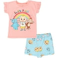 thumbnail image 1 of CoComelon JJ Ello Mochi Toddler Girls T-Shirt and French Terry Shorts Outfit Set Infant to Toddler, 1 of 5