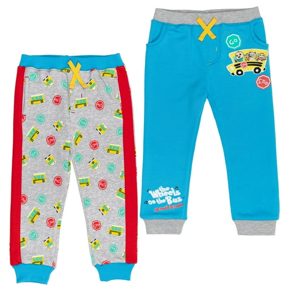 CoComelon JJ Infant Baby Boys Fleece 2 Pack Jogger Pants Infant to Toddler