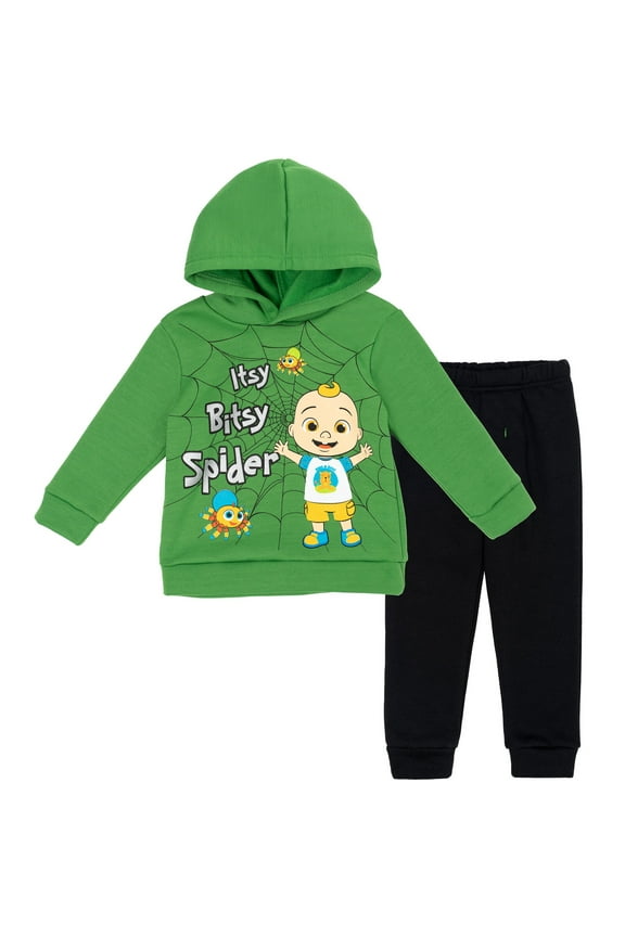 JJ Infant Baby Boys Fleece Pullover Hoodie and Pants Outfit Set Infant to Toddler