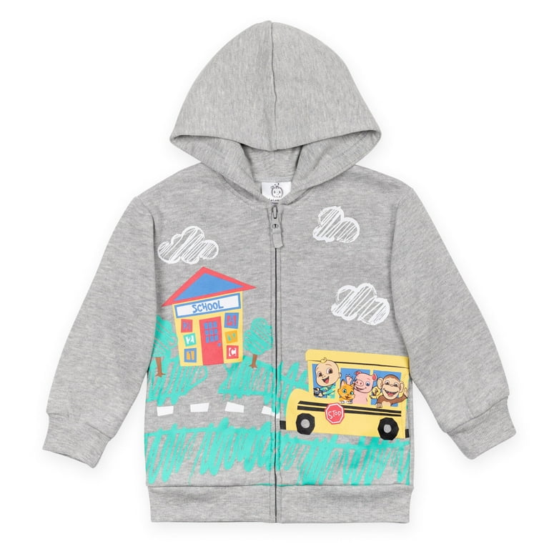 CoComelon JJ Infant Baby Boys Fleece Zip Up Hoodie Infant to Toddler