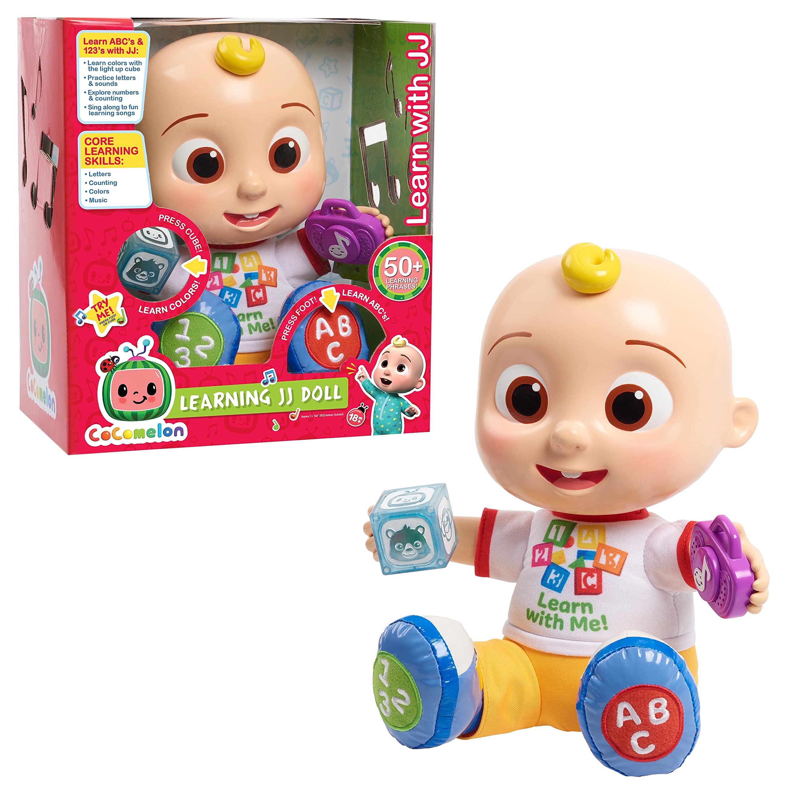 CoComelon, JJ Learning Doll, Includes Lights and Sounds, Baby and Toddler Toy - image 1 of 9