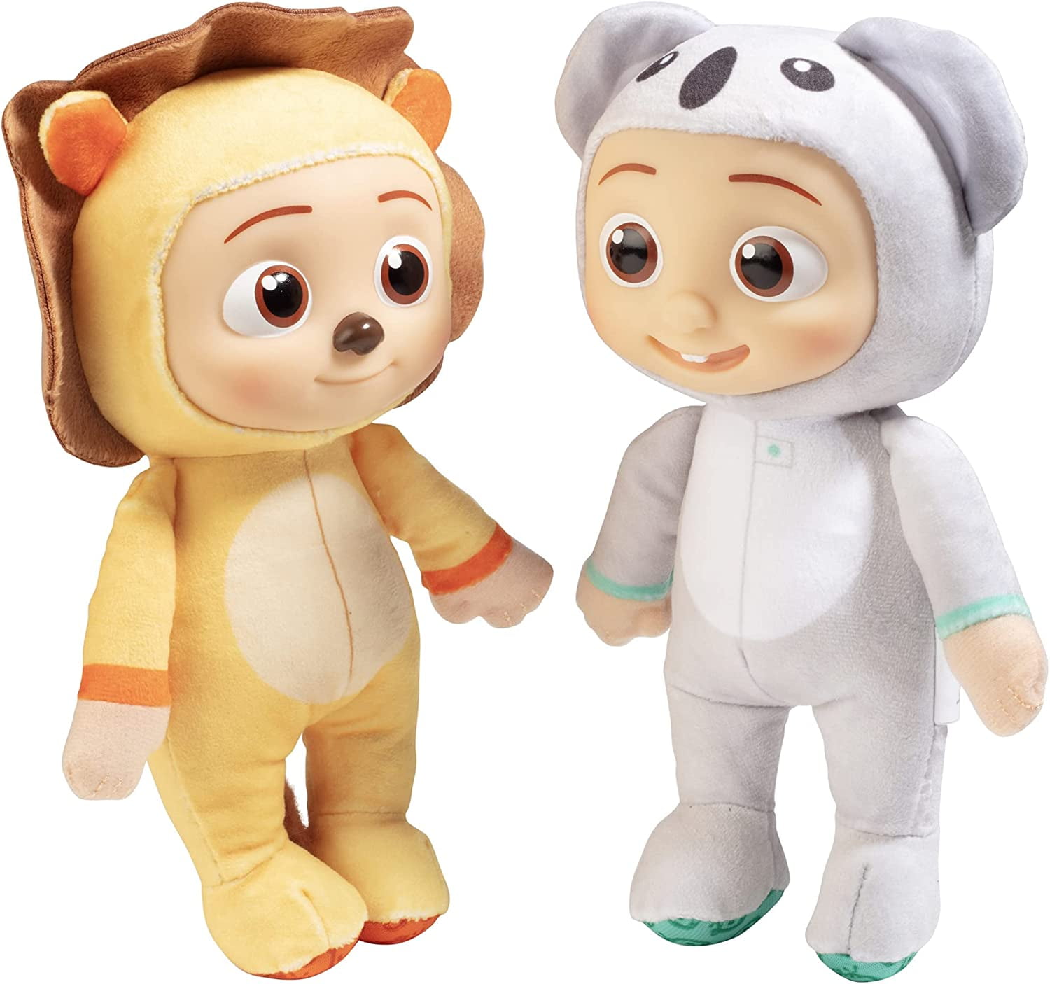 CoComelon JJ Lion & Koala Plush Stuffed Animal Toys, 2 Pack - 8" Plush Doll Figures - Great Gift for Toddlers and Kids - Ages 18 Months and up