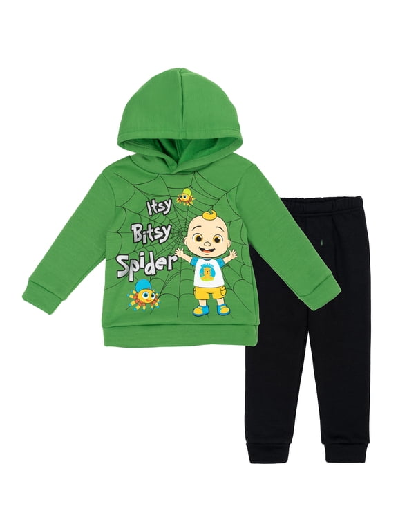 JJ Toddler Boys Fleece Pullover Hoodie and Pants Outfit Set Infant to Toddler
