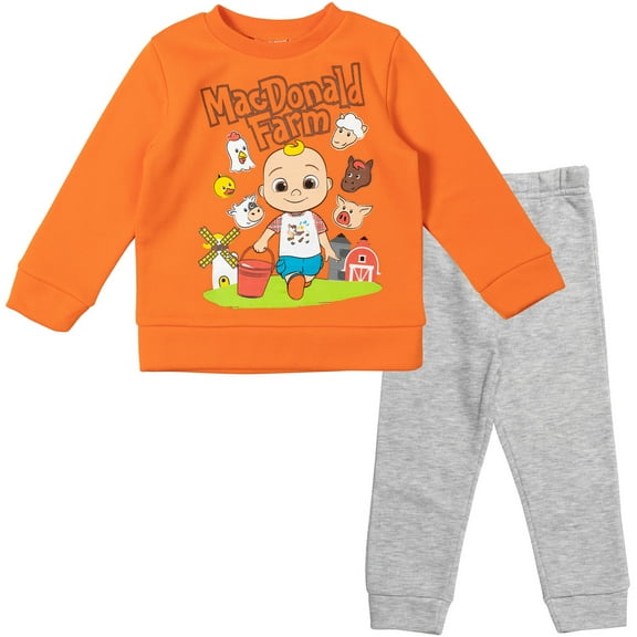 CoComelon JJ Toddler Boys Fleece Pullover Sweatshirt and Pants Set Infant to Toddler