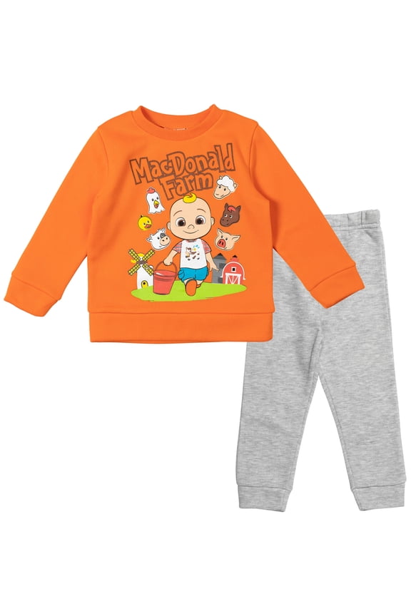 JJ Toddler Boys Fleece Pullover Sweatshirt and Pants Set Infant to Toddler