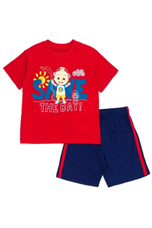 JJ Toddler Boys T-Shirt and Mesh Shorts Outfit Set Infant to Toddler