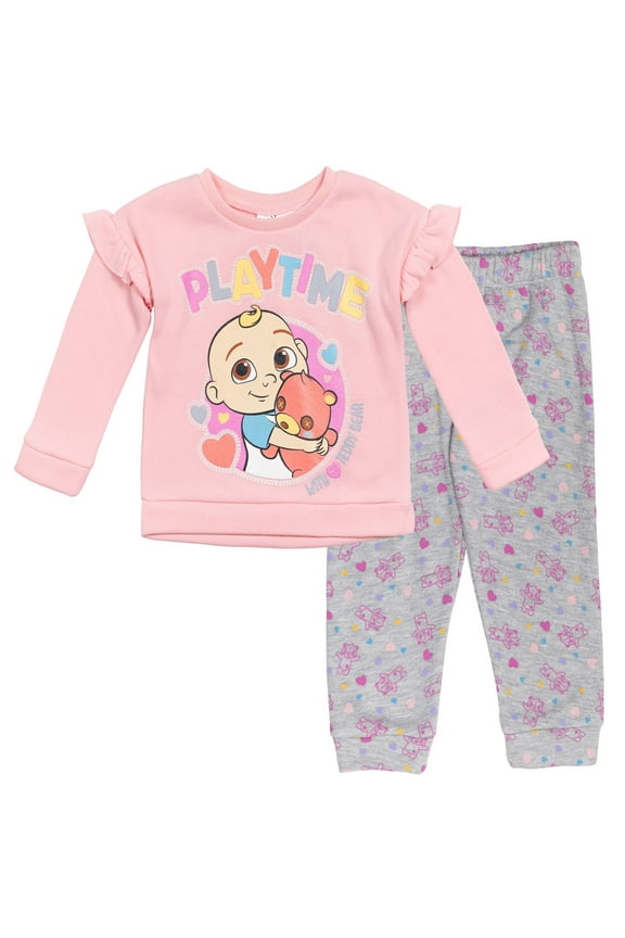 JJ Toddler Girls Sweatshirt and Jogger Pants Set Infant to Toddler