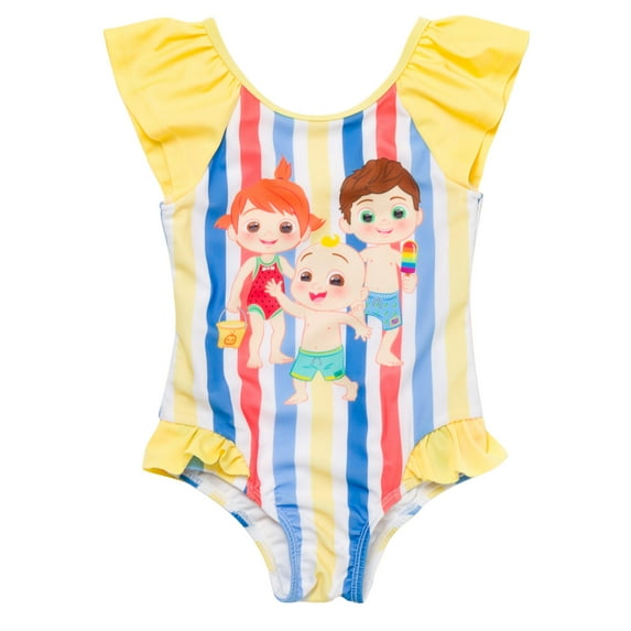 CoComelon JJ Yoyo Tomtom Toddler Girls One Piece Bathing Suit Infant to Toddler