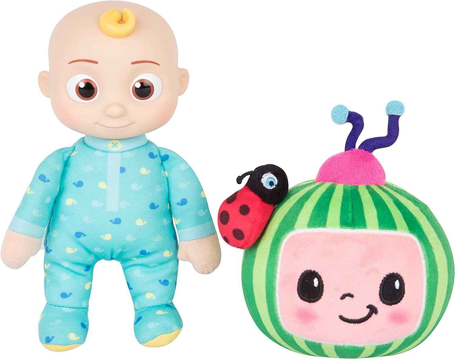 CoComelon JJ and Melon Plush Stuffed Animal Toys, 2 Pack - 8" Plush - Officially Licensed - for Ages 18 Months and up