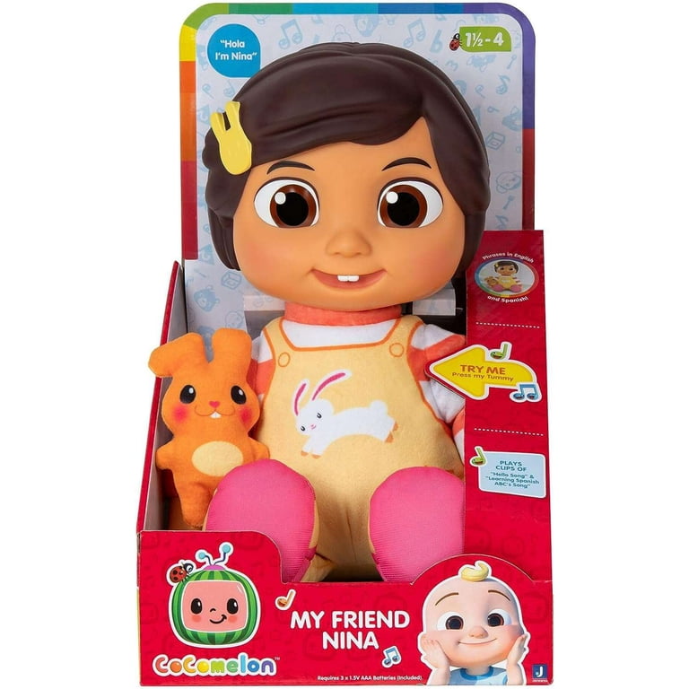 CoComelon Bilingual My Friend Nina Plush Singing Doll with Sound