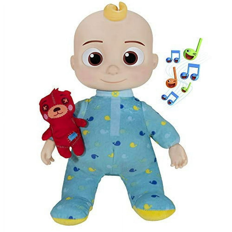 CoComelon Official Musical Bedtime JJ Doll, Soft Plush Body - Press Tummy  and JJ sings clips from ?Yes, Yes, Bedtime Song,? - Includes Feature Plush  and Small Pillow Plush Teddy Bear 