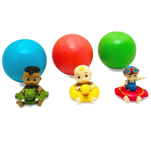 CoComelon SUDs SOAPrize Fun Pack - 3pk Includes Dino Cody, Ducky JJ, & Captain TomTom, Multicolored, Kids Soap Balls With Toys Inside, Item #8888